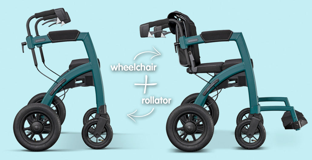 Rollz Motion 2-in-1 Rollator / Wheelchair